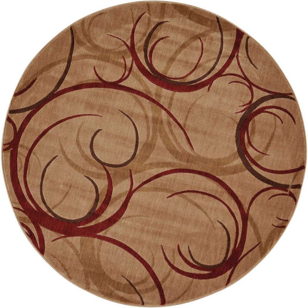 UPC 099446004772 product image for Somerset Beige 6 ft. x 6 ft. All-over design Contemporary Round Area Rug | upcitemdb.com