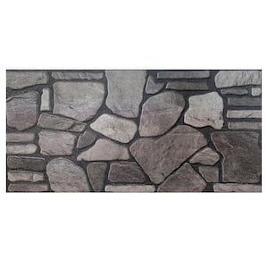 4/5 in. x 3-1/4 ft. x 1-3/5 ft. Bluish Grey White Multi-Colored Faux Stone Styrofoam 3D Decorative Wall Paneling 5-Pack