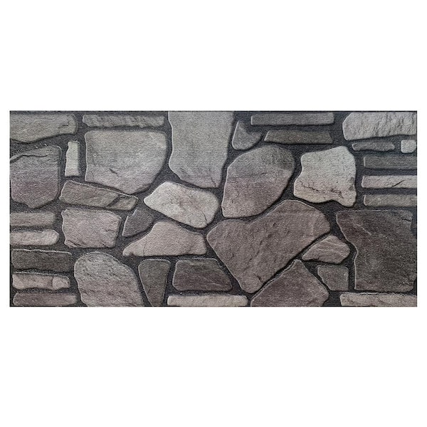 Dundee Deco 4/5 in. x 3-1/4 ft. x 1-3/5 ft. Bluish Grey White Multi-Colored Faux Stone Styrofoam 3D Decorative Wall Paneling 5-Pack