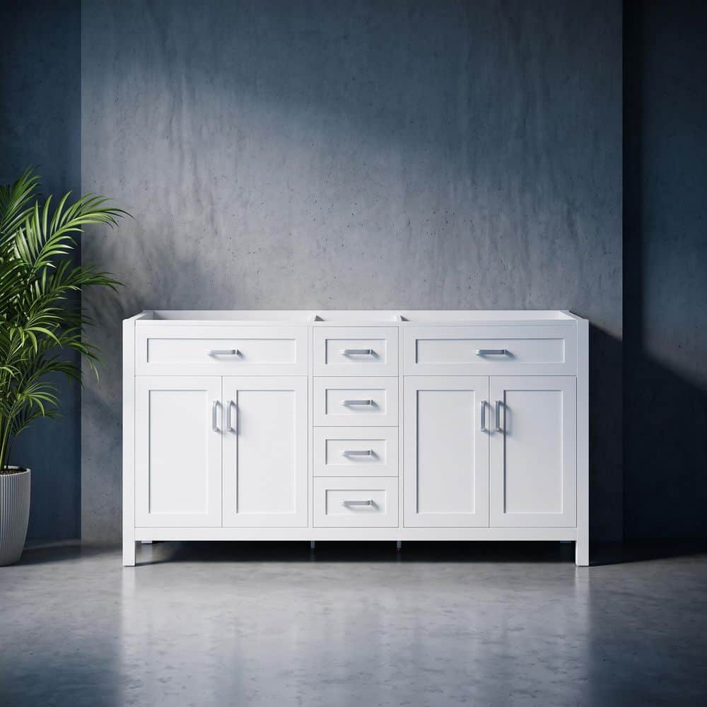 58.7 in. Bath Vanity Cabinet without Top in White with Soft‑Close Doors and Drawers price history on PriceWatchPro
