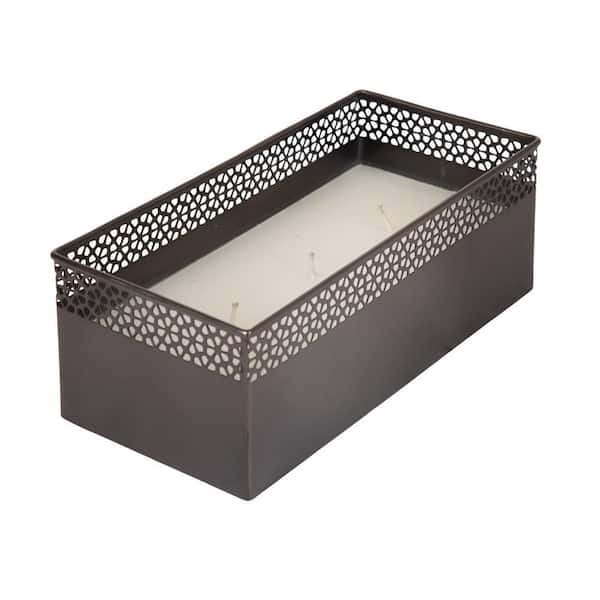 Pearce Pewter Silver Unscented Metal 3-Wick Candle