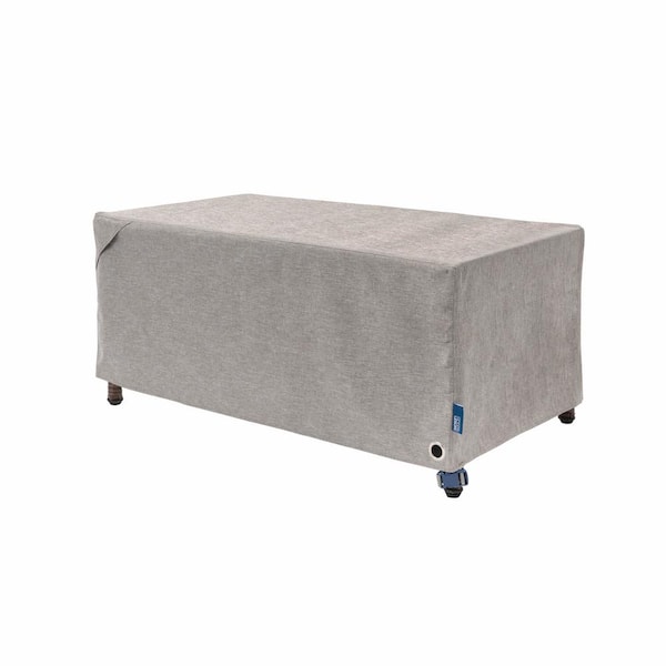 MODERN LEISURE Garrison 42 in. L x 22 in. W x 17 in. H Waterproof Granite Patio Ottoman/Coffee Table/Fire Pit Cover