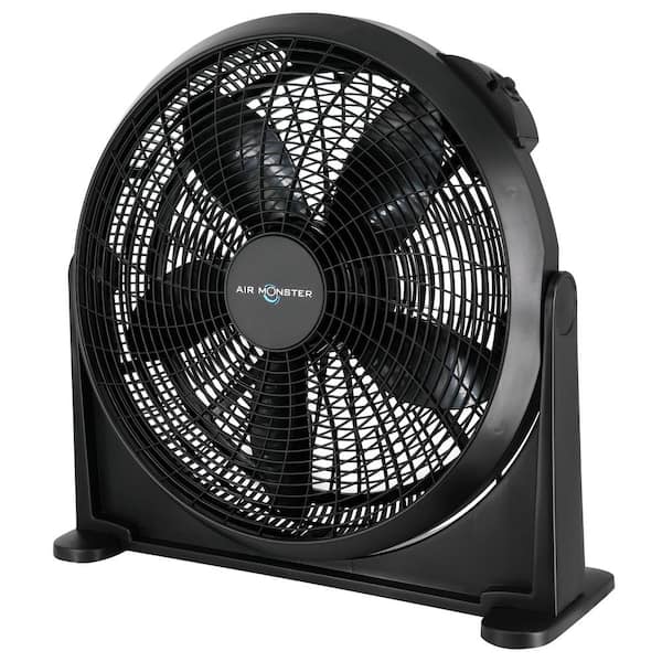 AIR MONSTER 20 in. Air Circulator Wall Mountable 3 Speed Fan in Black
