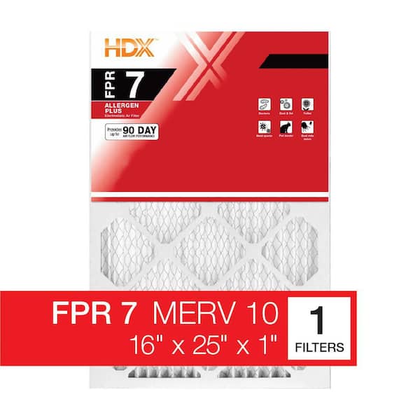 16 in. x 25 in. x 1 in. Allergen Plus Pleated Air Filter FPR 7, MERV 10