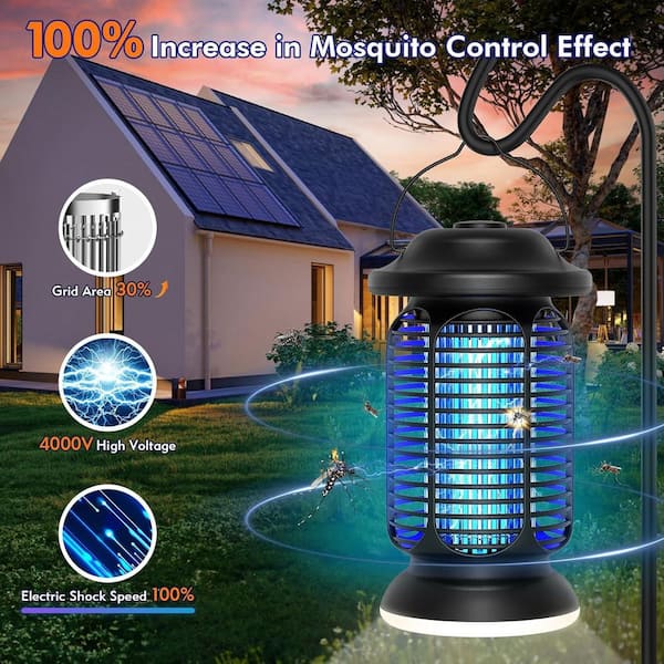 Bug Zapper Outdoor and Indoor, Upgraded 18W Exclusive Blue-Violet