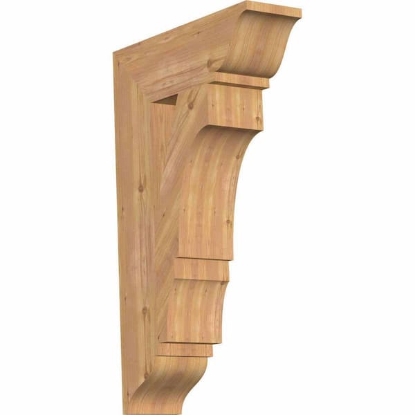 Ekena Millwork 5.5 in. x 32 in. x 20 in. Western Red Cedar Balboa Traditional Smooth Bracket