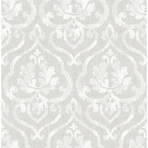 Tamarack Rustic Damask Metallic Champagne, Gray, & Off-White Paper Strippable Roll (Covers 56.05 sq. ft.)