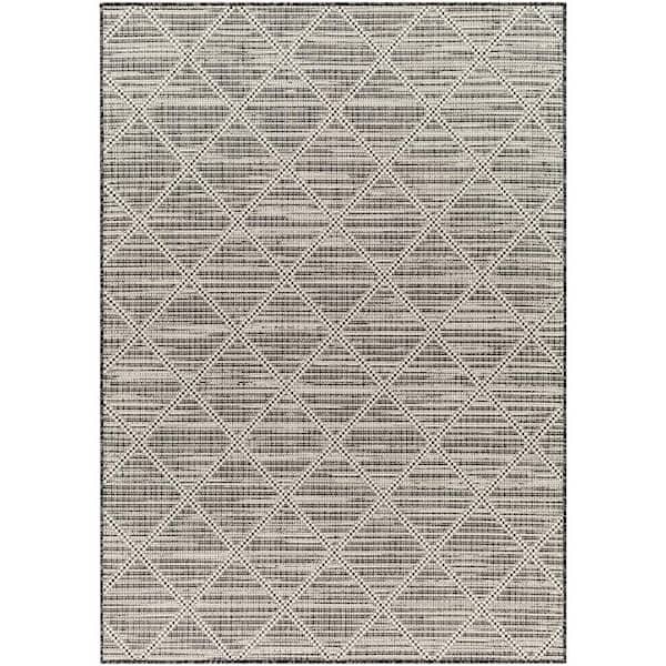 Livabliss Ravello Gray Diamond 5 ft. x 7 ft. Indoor/Outdoor Area Rug