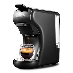 None Cup Black Espresso Coffee Maker with 19 Bar Extraction, Hot/Cold 4-in-1 Multiple Capsule