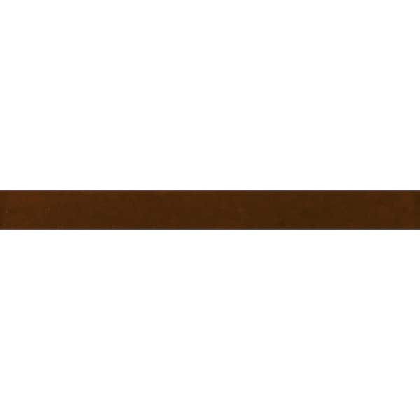 Radiance Smokey Old Fashion Glossy Glazed Ceramic Jolly Wall Trim, 0.75 in. x 8 in.