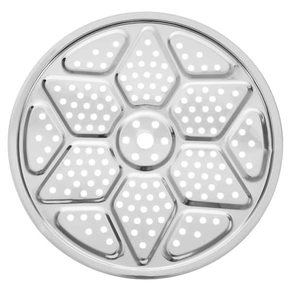 12.6 in. Stainless Steel Steamer Rack for Pressure Cooker and Canning, Silver Thickened Insert Tray