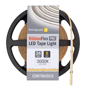 RibbonFlex Pro 24-Volt White COB LED Strip Light Tape 3000K 8 ft. (2.5m)
