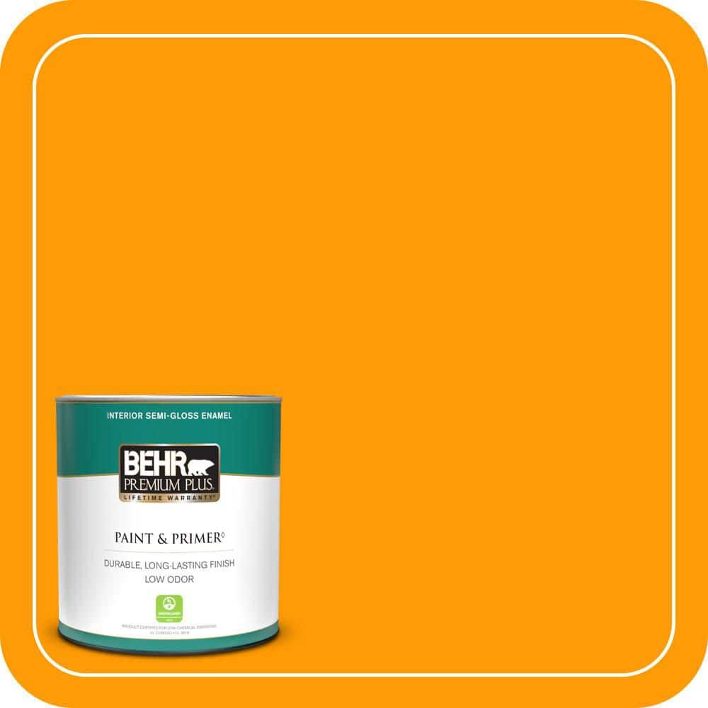 1 qt. #S-G-320 Atomic Tangerine Semi-Gloss Enamel Low Odor Interior Paint & Primer price history on PriceWatchPro