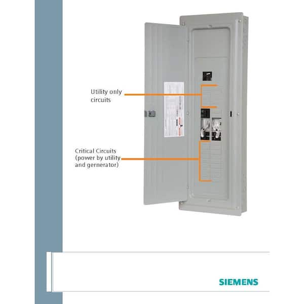 Siemens 225 Amp 42-Space 54-Circuit Main Lug Generator Ready Load Center