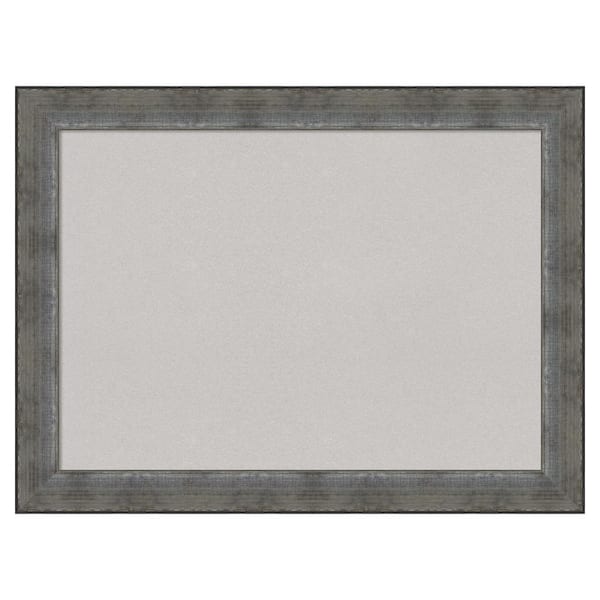 Amanti Art Forged Pewter Wood Framed Grey Corkboard 32 in. x 24 in ...