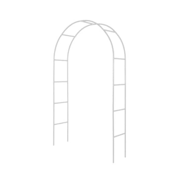 White Metal Pergola Arbor, 55.2 in. x 94.8 in. Assemble Freely for Climbing Plants, Wide Arbor for Garden Landscape