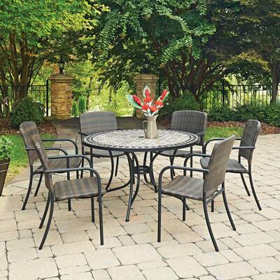 Round Marble Patio Dining Sets, Marble Patio Table And Chairs