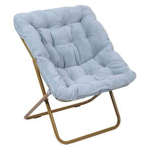 Aqua Fabric/Soft Gold Frame Fabric Accent Chair