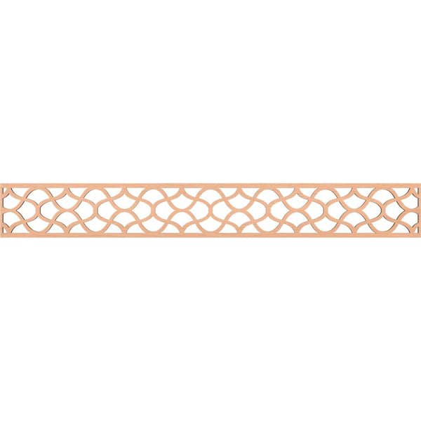 Ekena Millwork Resort Fretwork 0.25 in. D x 46.5 in. W x 6 in. L Alder Wood Panel Moulding