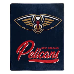 NBA Pelicans Signature Raschel Black Throw Blanket