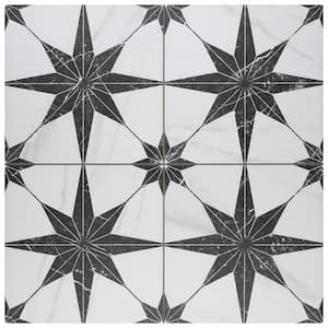 Merzoni Star Marquina 17-7/8 in. x 17-7/8 in. Porcelain Floor and Wall Tile (11.25 sq. ft./Case)