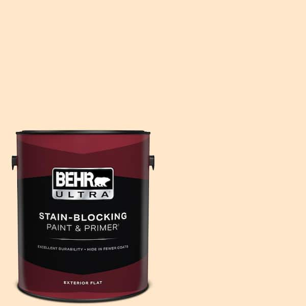 BEHR ULTRA 1 gal. #310C-1 Kansas Grain Flat Exterior Paint & Primer