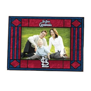 4 in. x 6 in. Cardinals Gloss Multi Color Horizontal Art Glass Picture Frame