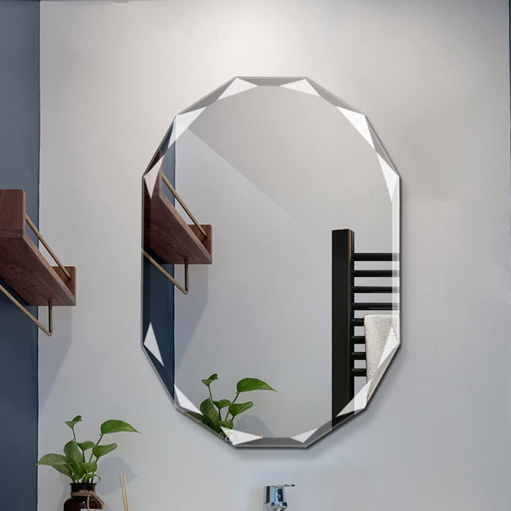 ELLO&ALLO 30 in. W x 36 in. H Rectangular Frameless Beveled Edge Wall Bathroom Vanity Mirror EBM