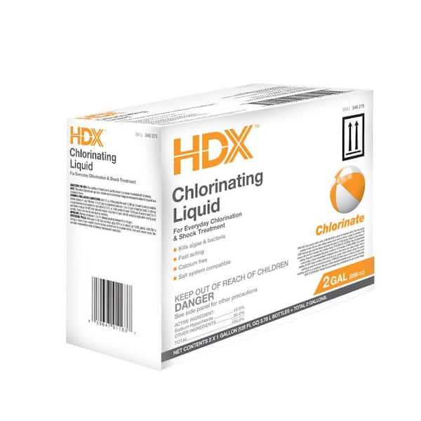 HDX 1 Gal. Pool-Care Chlorinating Liquid (2-Pack)