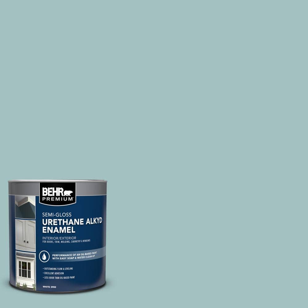 BEHR PREMIUM 1 qt. S4403 Aspiring Blue SemiGloss Enamel Urethane