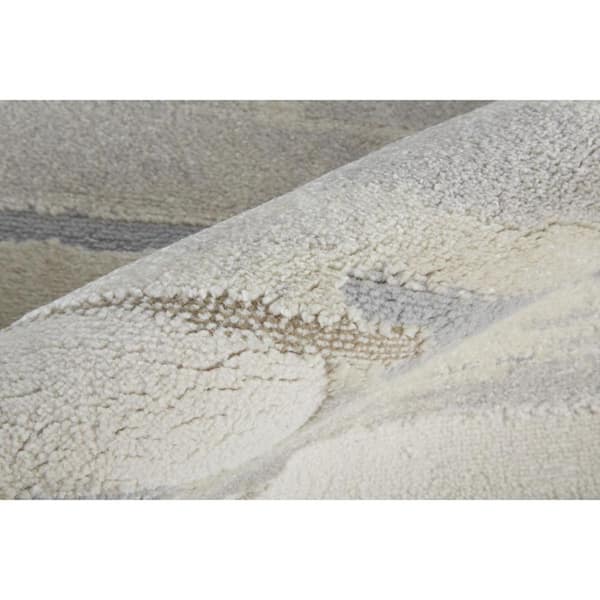 2 ft. x 8 ft. Brown, Ivory Abstract Area Rug