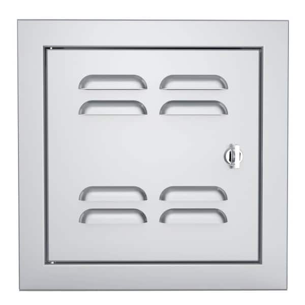 Sunstone Signature Series 12 in. x 12 in. 304 Stainless Steel Left Swing Vented Door