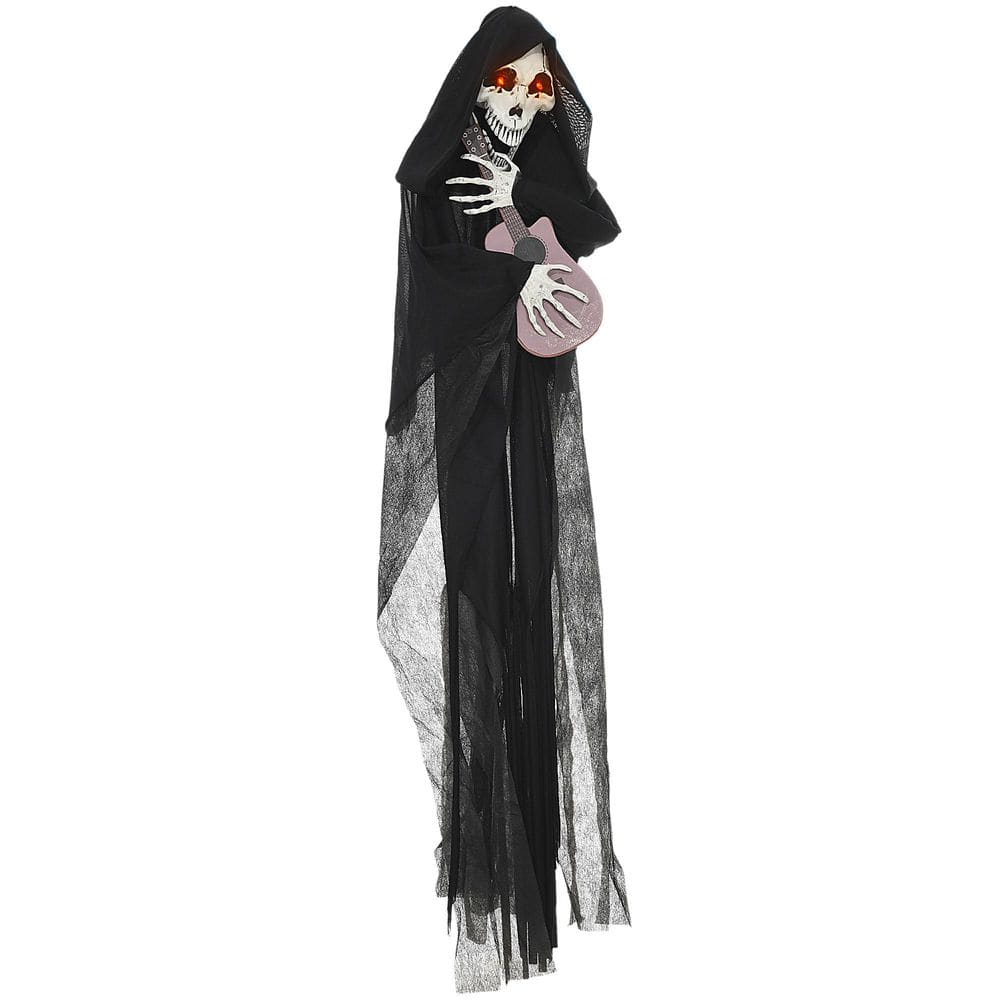 4.3 ft. Outdoor Halloween Decoration Animatronic Guitar-playing Grim Reaper, Sound and Motion Activated Animated Prop price history on PriceWatchPro