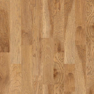Canyon Honey Hickory 3/8 In. T X 6.3 in. W Tongue and Groove Scraped Engineered Hardwood Flooring (30.48 sq.ft./case)