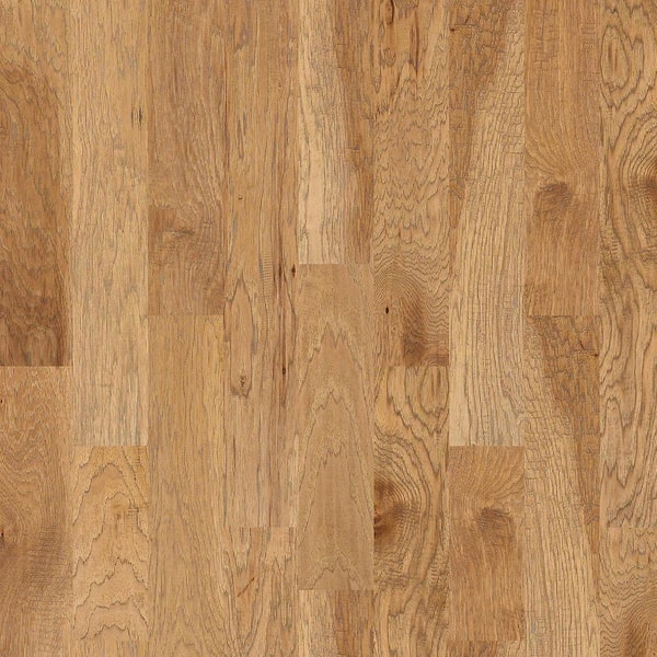 Canyon Honey Hickory 3/8 In. T X 6.3 in. W Tongue and Groove Scraped Engineered Hardwood Flooring (30.48 sq.ft./case)