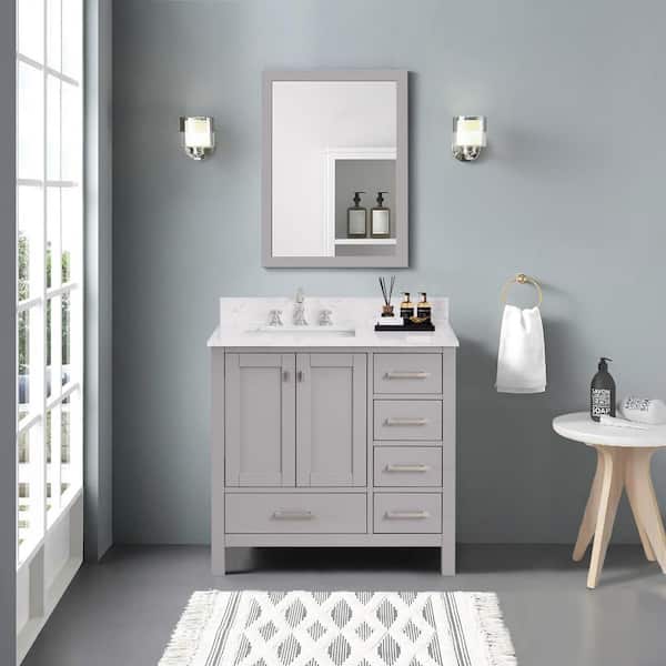 LANDOLT StarrySky 36 in. Undermount Left Sink Freestanding Bath