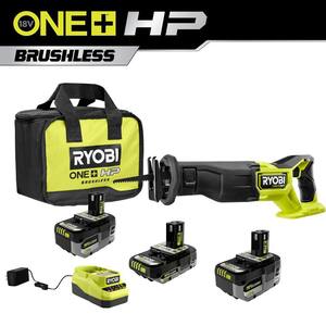 ONE+ 18V Lithium-Ion 2.0 Ah, 4.0 Ah, and 6.0 Ah HIGH PERFORMANCE Batteries and Charger Kit w/ HP Brushless Recip Saw