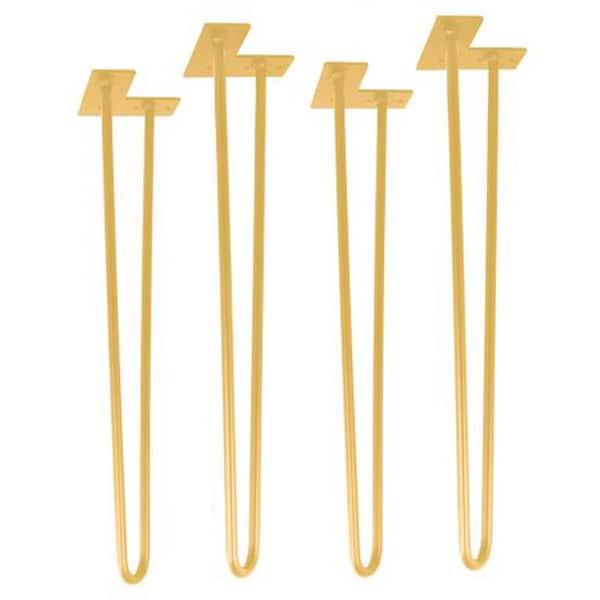 I-Semble 3/8 in. Dia. 16 in. Gold Hairpin Legs (4-Pack)