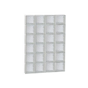 30 in. x 45 in. x 3.125 in. Metric Series Savona Pattern Frameless Non-Vented Glass Block Window