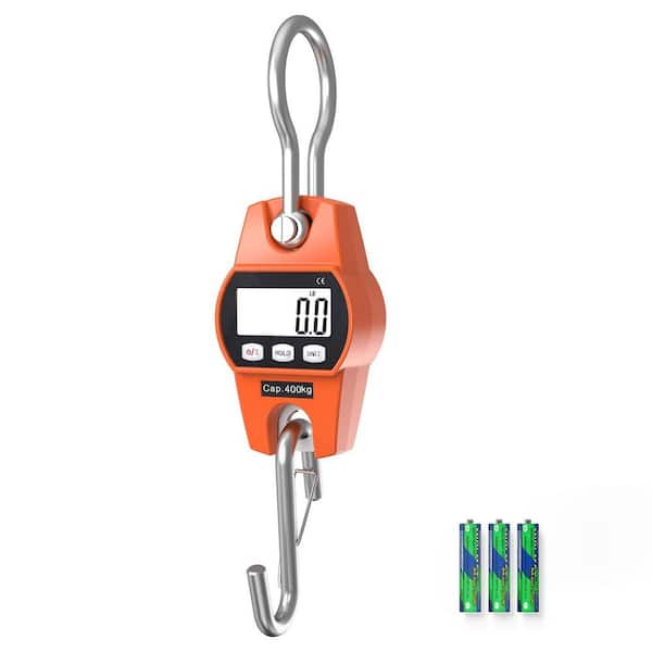 Handheld Hanging Luggage Scale with Plastic Case and Big LCD Display, Portable Digital Mini Crane Scale Fishing Scale