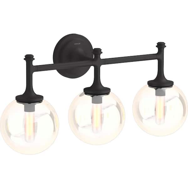 KOHLER Bellera 3-Light Matte Black Wall Sconce