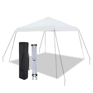10 ft. x 10 ft. Slantleg Instant Pop Up Tent with White Cover