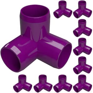 1/2 in. Furniture Grade PVC 3-Way Elbow in Purple (10-Pack)