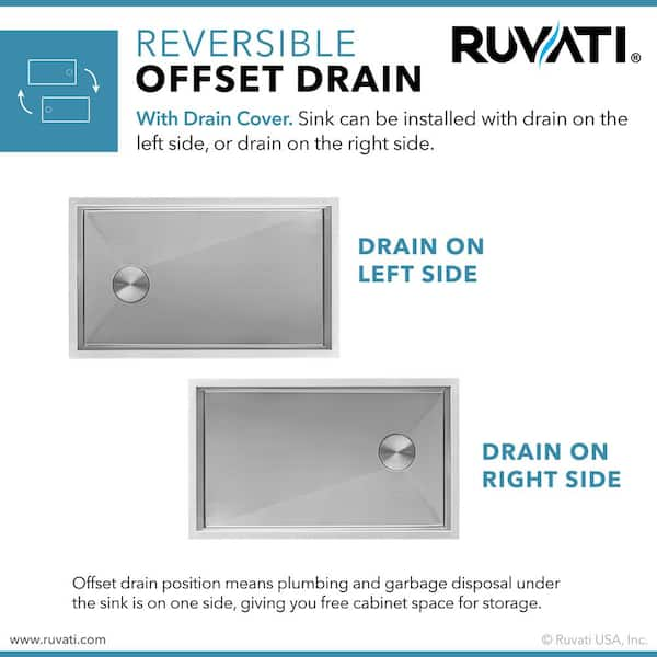 Ruvati Drain Cover for Kitchen Sink and Garbage Disposal - Brushed