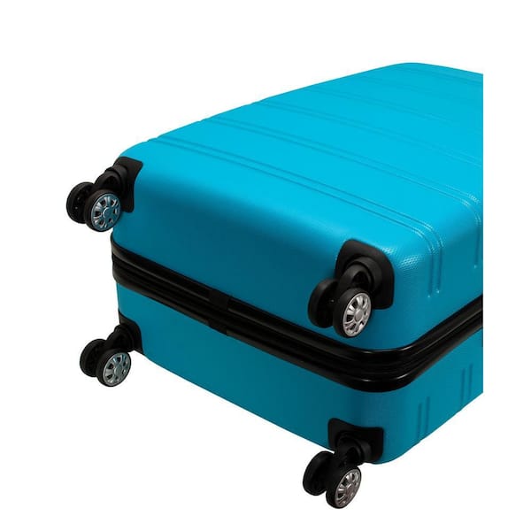 Rockland Melbourne 3-Piece Hardside Spinner Luggage Set, Turquoise