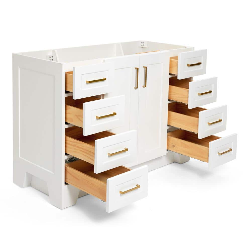 Taylor 48'' White Hardwood Single Bathroom Vanity