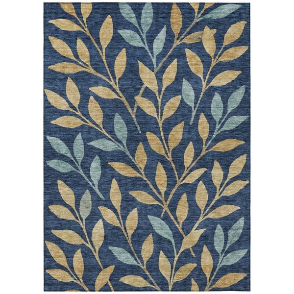 Chantille Machine Washable Indoor/Outdoor Abstract ACN3033 Navy 10 ft. x 14 ft. Area Rug