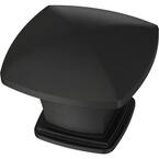 Essentials 1-1/4 in. (31mm) Matte Black Square Cabinet Knob (24-Pack)