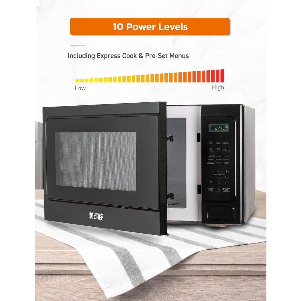 Black 1.3 Cu Ft Countertop Microwave with Digital Controls