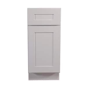 Brookings Plywood Ready to Assemble Shaker 9x34.5x24 in. 1-Door 1-Drawer Base Kitchen Cabinet in White